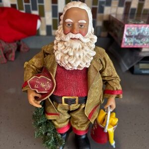 Vintage Clothtique Possible Dreams Fireman Home From the Station Santa
